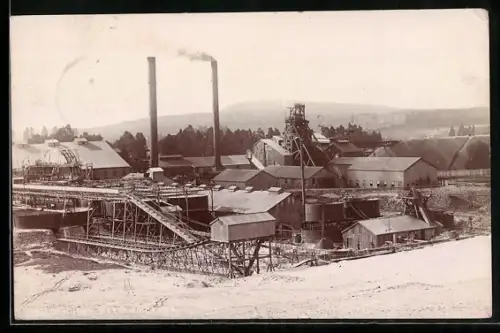 Foto-AK Elisabethville, Teilansicht der Bergwerke