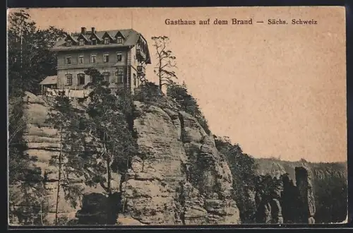 AK Brand /Sächsische Schweiz, Gasthaus auf dem Brand