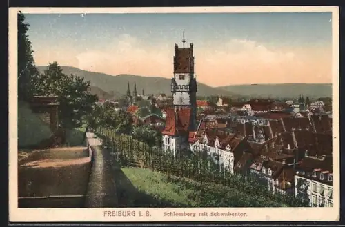 AK Freiburg i. B., Schlossberg, Schwabentor