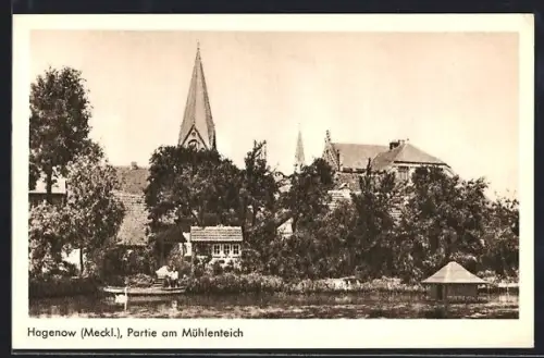 AK Hagenow /Meckl., Partie am Mühlenteich