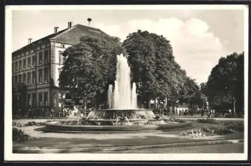 AK Kaiserslautern, Fackelrondell mit Hotel Schwan