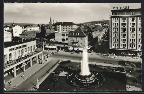 AK Kaiserslautern /Pfalz, Fackelrondell, Pfalztheater, OTE-Haus