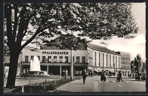 AK Kaiserslautern, Pfalztheater, Fackelbrunnen