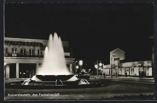 AK Kaiserslautern, Am Fackelrondell bei Nacht