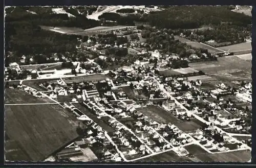 AK Leitershofen bei Augsburg, Luftaufnahme des Ortes