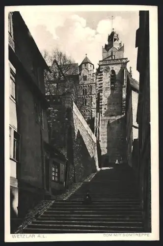 AK Wetzlar a. L., Dom mit Domtreppe
