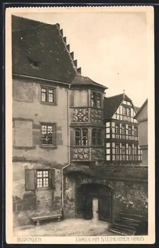 AK Büdingen / Oberhessen, Erker am Steinernen Haus