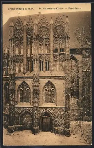 AK Brandenburg a. d. H., St. Katharinen-Kirche, Nord-Portal