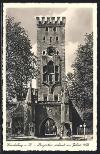 AK Landsberg a. Lech, Bayertor erbaut im Jahre 1425