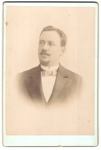 Fotografie unbekannter Fotograf und Ort, Porträt eines Mannes mit Bart