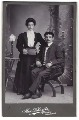 Fotografie Max Schreiber, Potsdam, Schockstr. 27, Elegantes Paarporträt