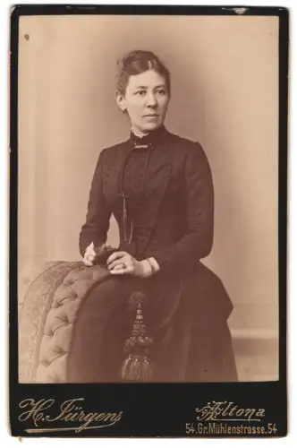 Fotografie H. Jürgens, Altona, Gr. Mühlenstrasse 54, Porträt einer Dame