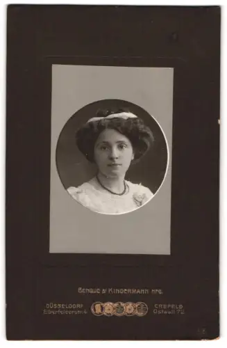 Fotografie Benque & Kindermann, Düsseldorf, Elberfelderstr. 4, Portrait einer jungen Frau