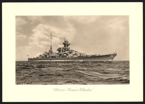 Fotografie Schwerer kreuzer Blücher, Kriegsschiff