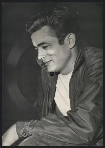 Riesen-AK Schallplatte, James Dean, Lied: Ivory J. Hunter Tanzstreichorchester* – Wenn Ich Dich Verliere