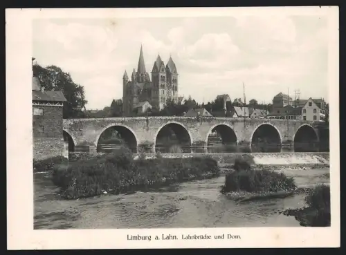 Fotografie Georg Raab, Limburg / Lahn, Ansicht Limburg / Lahn, Lahnbrücke mit Blick zum Dom