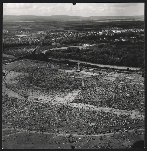 Fotografie Aeoro Explor., Frankfurt / Main, Ansicht Frankfurt / Main, Luftbild des Deutschen Evangelischen Kirchentag