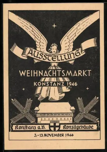 AK Konstanz, Ausstellung Weihnachtsmarkt 1946 im Konzilgebäude, 3. - 13. November