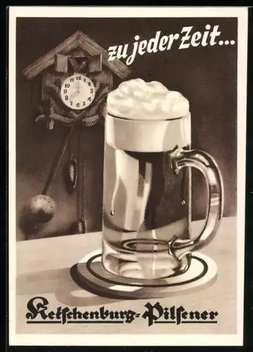 AK Stolberg /Rheinland, Brauerei-Werbung, zu jeder Zeit Ketschenburg-Pilsener