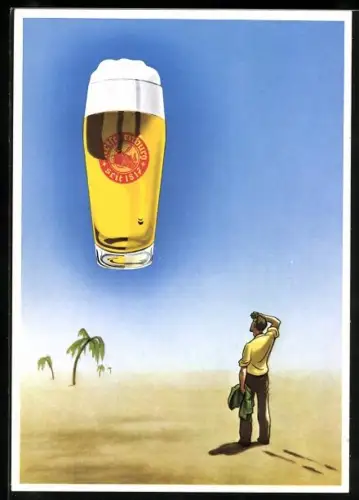 AK Brauerei-Werbung, Durst macht Bier erst schön, Ketschenburg seit 1817