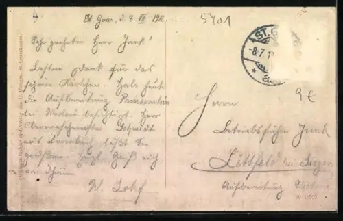 AK St. Goar, Rheindampfer Chriemhilde passiert Ruine Rheinfels