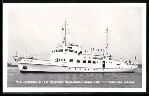 AK Passagierschiff M. S. Oldenburg der Deutschen Bundesbahn