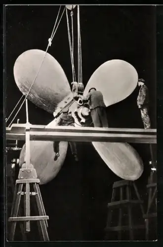 AK Antriebsschraube des Passagierschiffes Hansa der Hamburg-Amerika-Linie