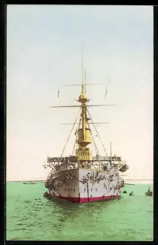 AK Battleship H.M.S. Russel bow view, Kriegsschiff