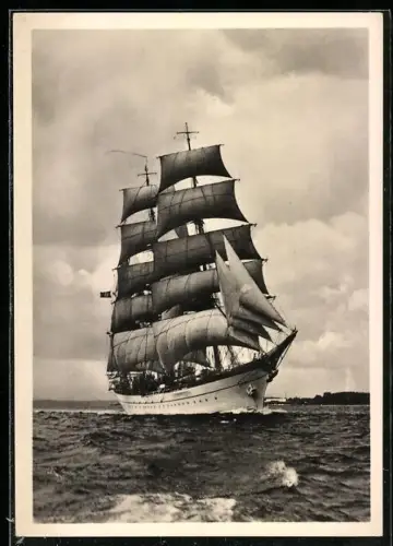 AK Segelschullschiff der Kriegsmarine Albert Leo Schlageter auf See