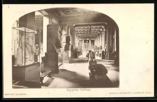 AK London, British Museum, Egyptian Gallery