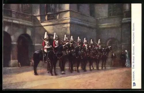 Künstler-AK London, The Horse Guards, Changing Guard