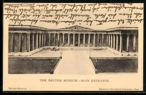 AK London, the British Museum, Main Entrance