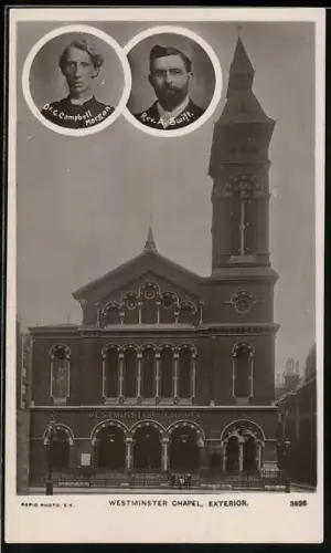 AK London, Westminster Chapel, Exterior, Dr. G. Campbell Morgan, Rev. A. Swift