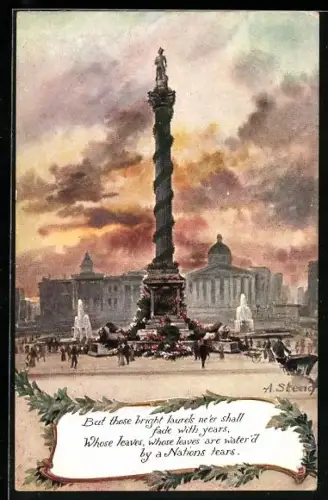 Künstler-AK London, Denkmal