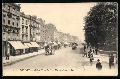 AK London, Oxford Street E. from Marble Arch