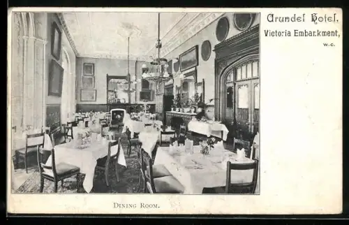 AK London, Arundel Hotel, Victoria Embankment, Dining Room