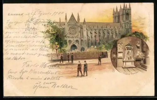 Lithographie London, Westminster Abbey & Poets Corner