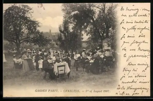 AK Charlton, Garden Party 1907