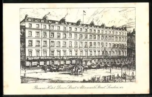Künstler-AK London, Brown`s Hotel on Dover Street