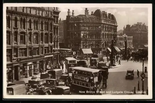 AK London, New Bridge Street and Ludgate Circus