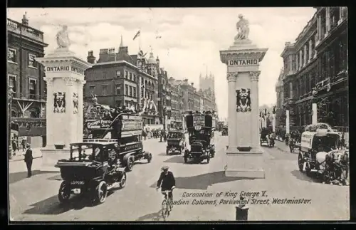 AK Westminster, Coronation of King George V., Canadian Columns