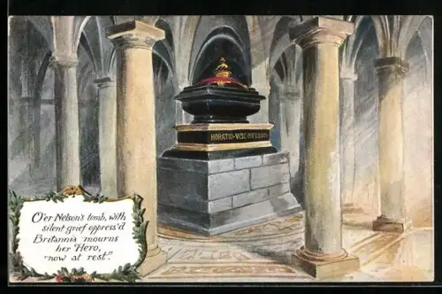 Künstler-AK London, Horatio Nelson`s tomb