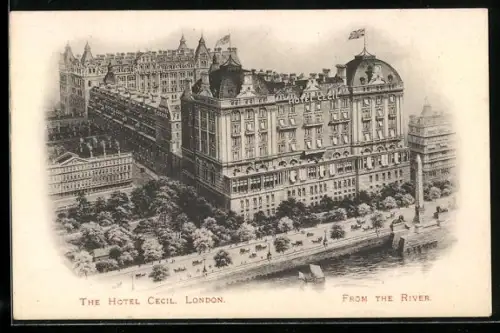 AK London, The Hotel Cecil, From the River