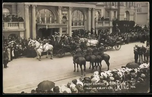 AK London, Proclaiming George V. King 1910, May 9th 1910