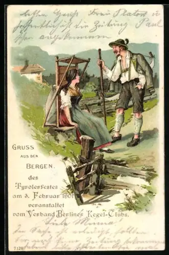 AK Bergsteiger im Gespräch mit einer jungen Frau