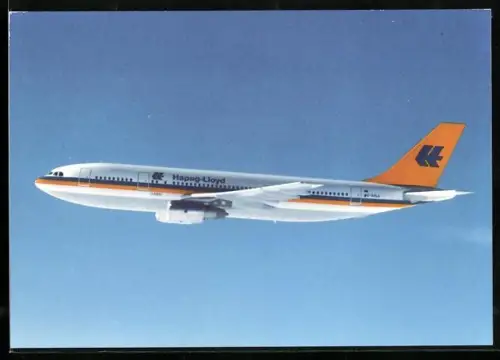 AK Flugzeug, Hapag-Lloyd Airbus A-300 B4 im Flug