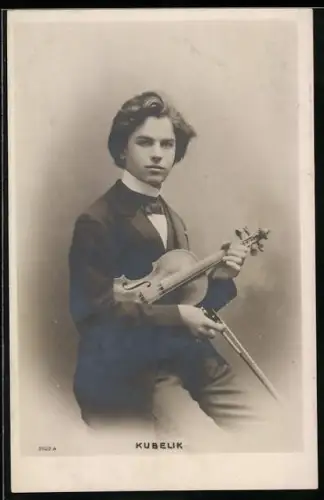 AK Violonist Jan Kubelik im Anzug