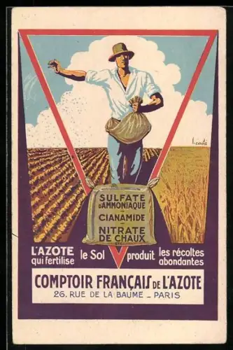 AK Comptoir francais de l`Azote, Reklame für Kunstdünger aus Paris