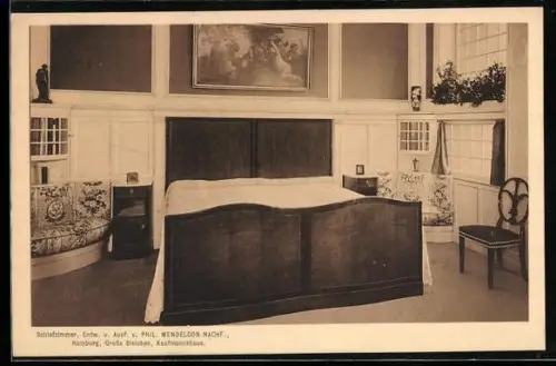 AK Hamburg, Ausstellung für Raumkunst, Museum für Kunst und Kunstgewerbe, Schlafzimmer