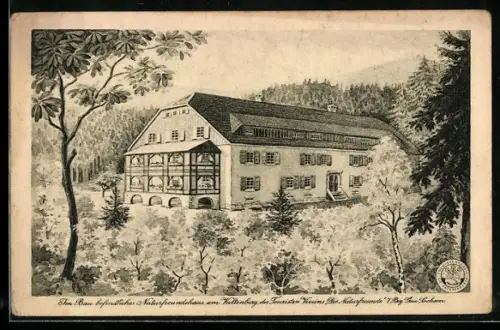 AK Neukirch / Lausitz, Blick auf das Naturfreundehaus